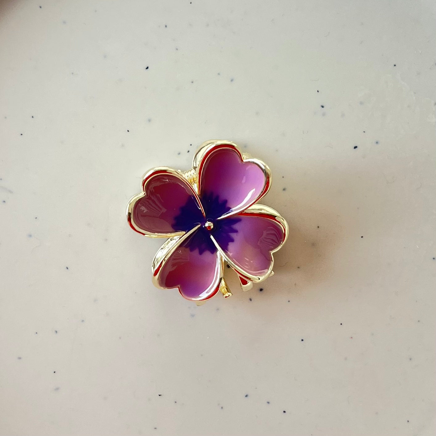 FloraGrip Flower Hair Claw Clip – Lavender Purple