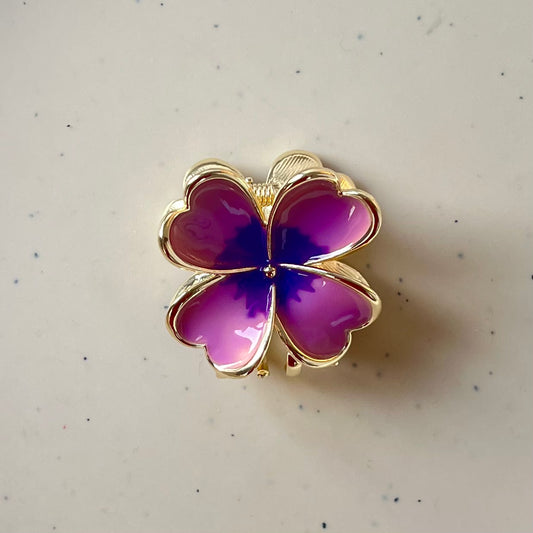 FloraGrip Flower Hair Claw Clip – Lavender Purple