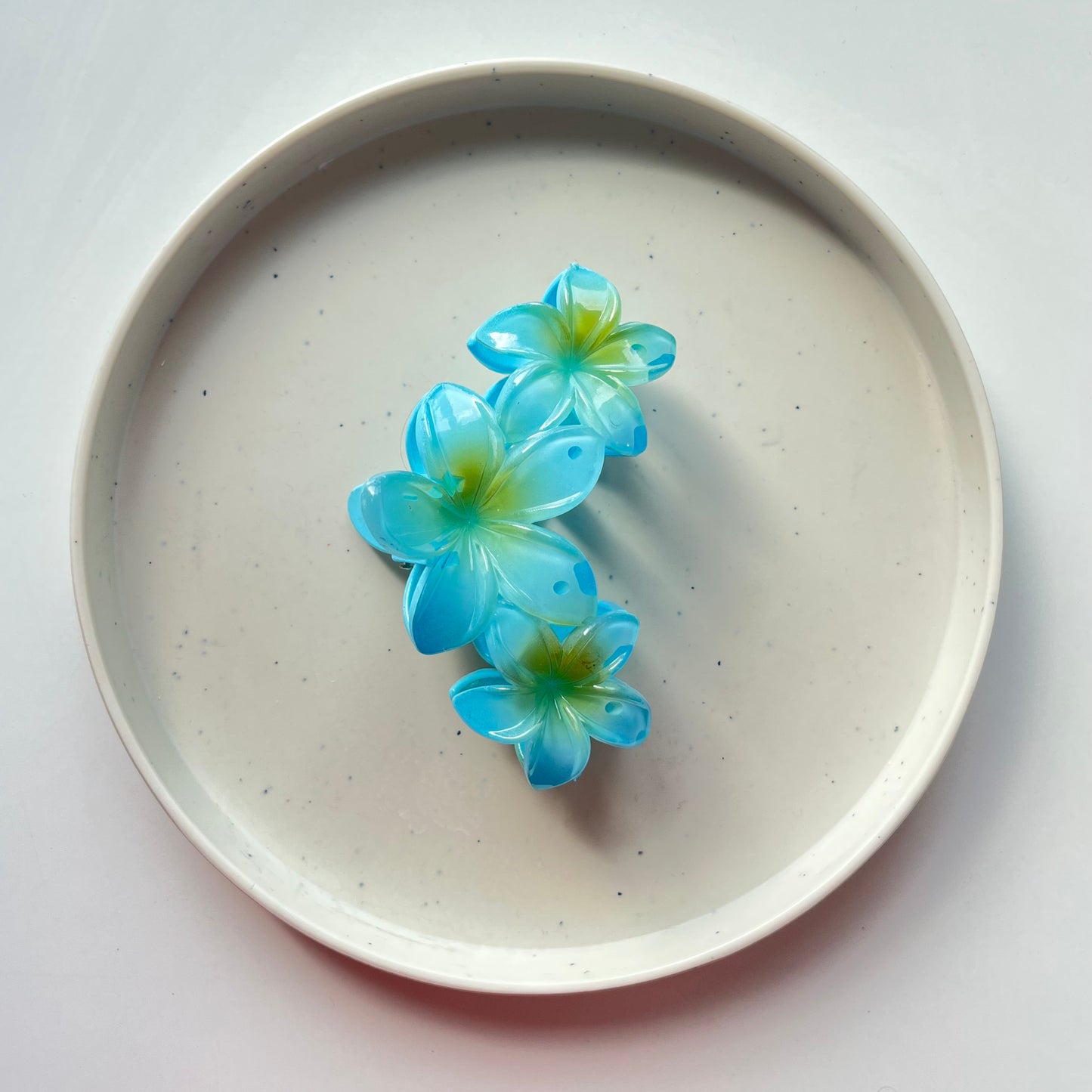 Transparent Flower Hair Claw Clip – Sky Blue