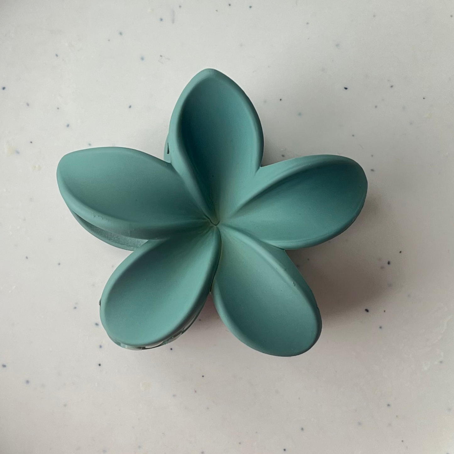 Matte Flower Hair Claw Clip -  Mint Green