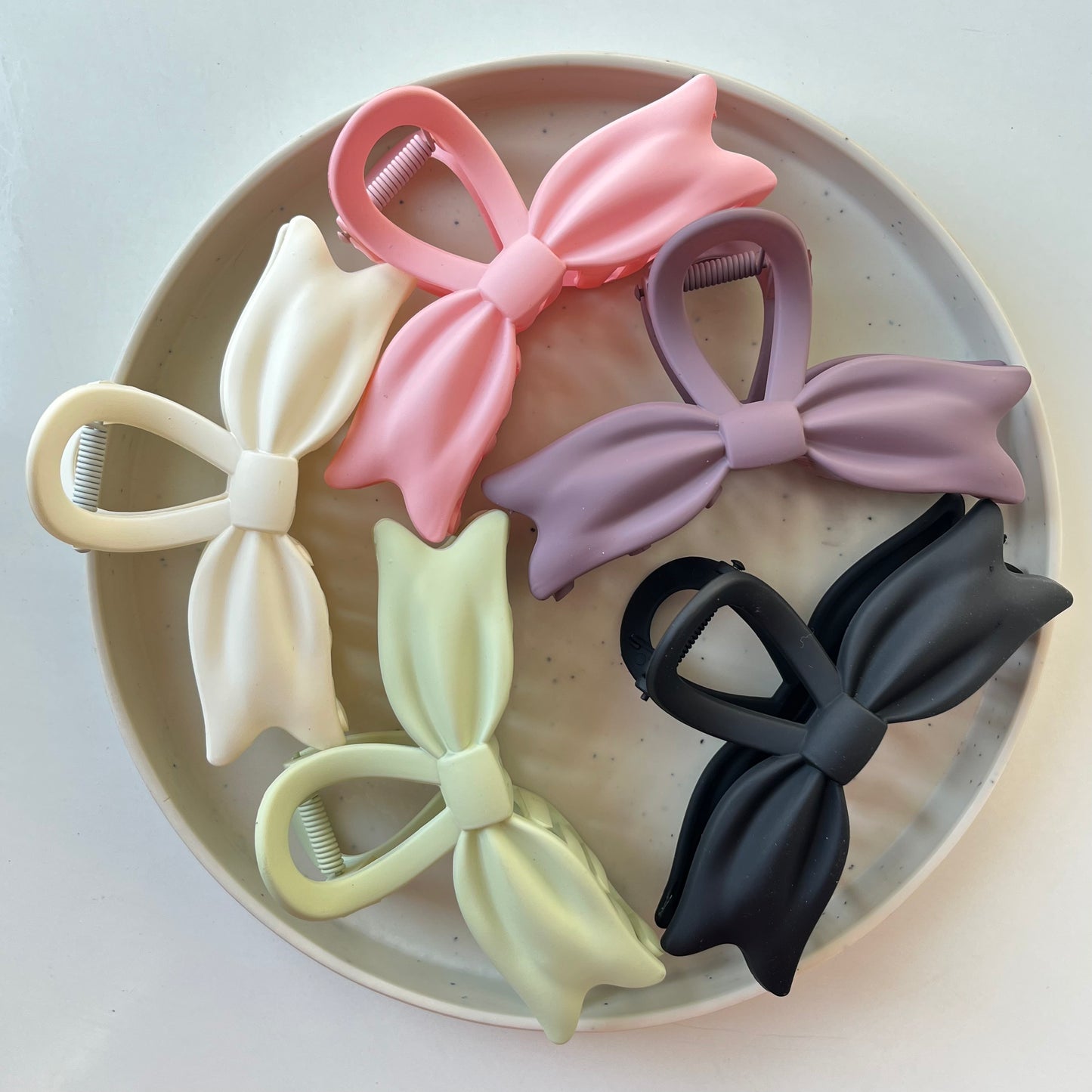 Matte Bow Hair Claw - Sage