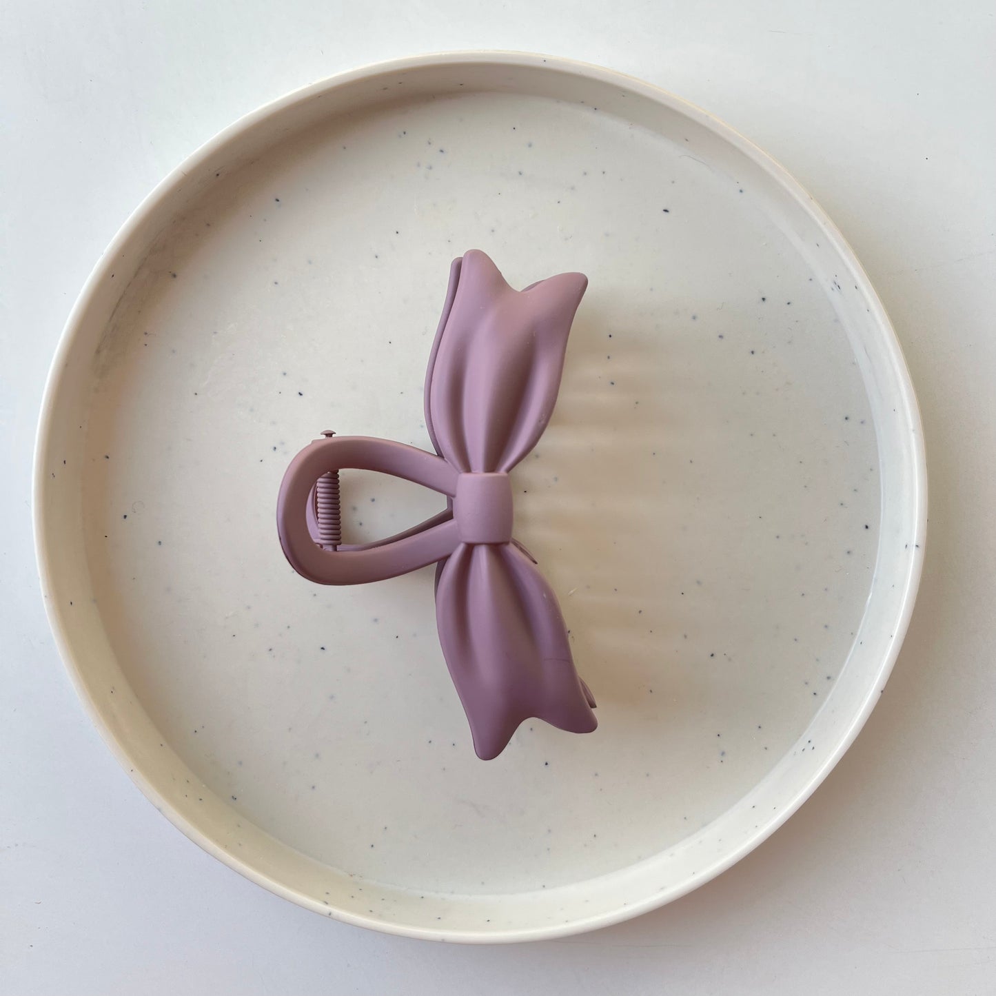 Matte Bow Hair Claw - Lavender